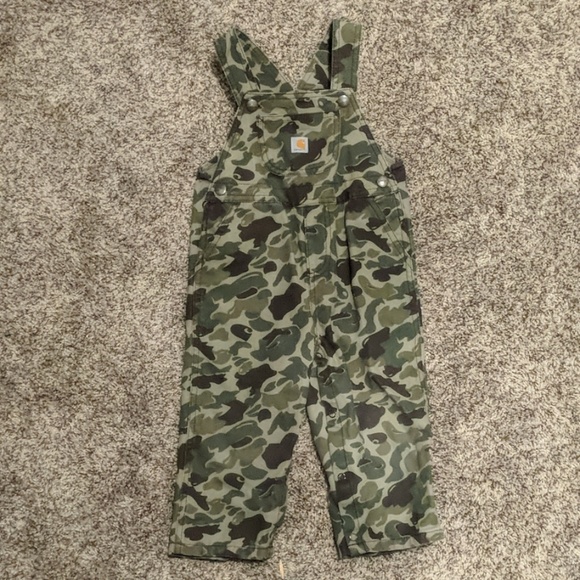 carhartt camo overalls baby